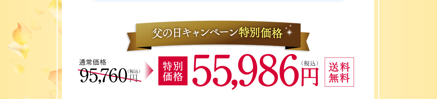 父の日キャンペーン特別価格 55,986円（税込）送料無料