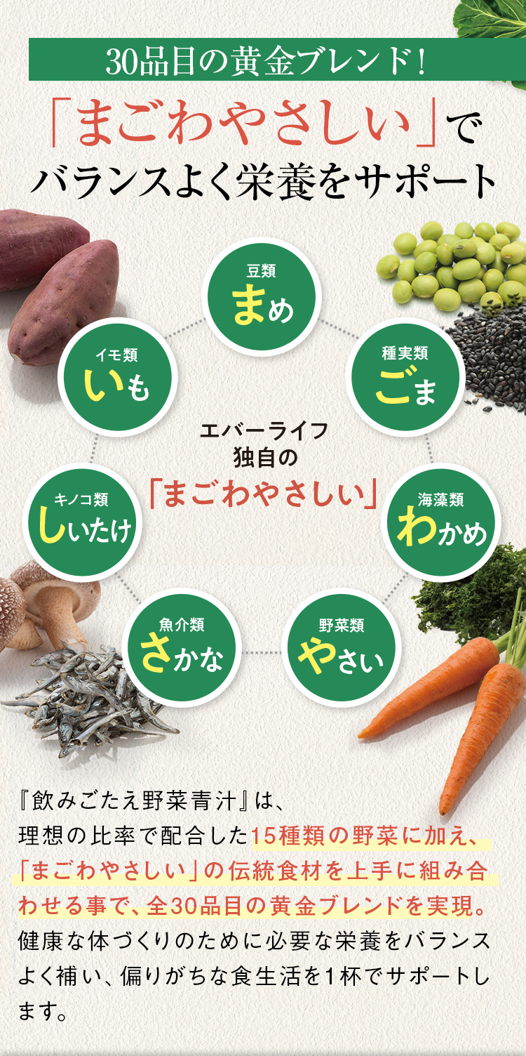 「まごわやさしい」でバランスよく栄養をサポート