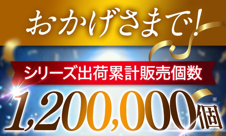 おかげさまで！シリーズ出荷累計販売個数1,200,000個※