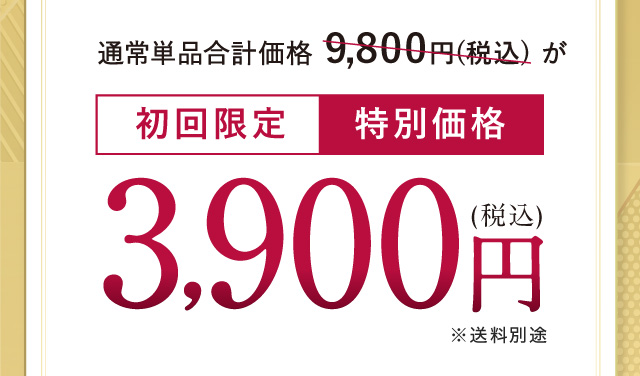 初回限定 特別価格 3,900円(税込)