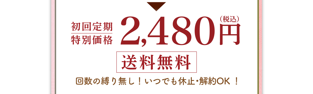 初回定期限定　特別価格　1,980円（税込）送料無料
