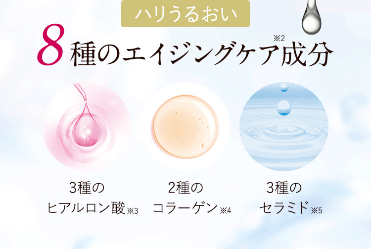 ハリうるおい 8種類のエイジングケア成分
