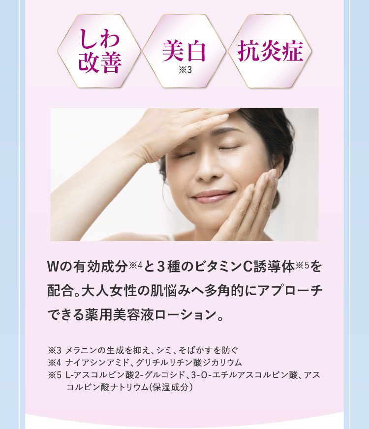 しわ改善 美白 抗炎症