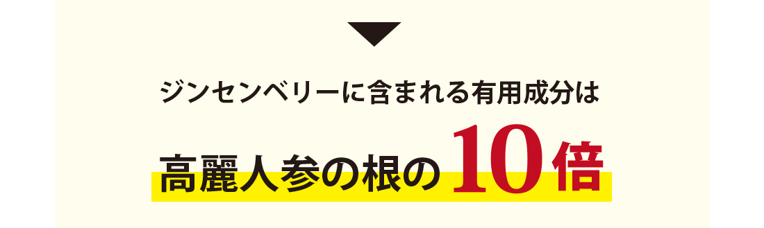 ジンセンベリーに含まれる有用成分は高麗人参の根の10倍