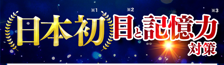 日本初※1 目※2と記憶力※3対策