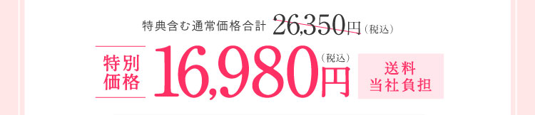 特別価格16,980円（税込）送料当社負担