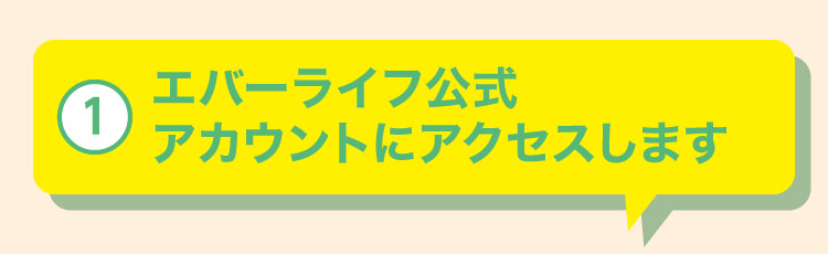 エバーライフ公式アカウントにアクセスします