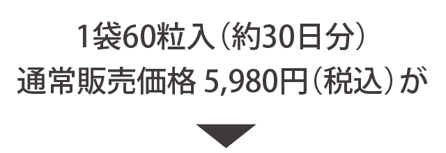 通常価格5980円が
