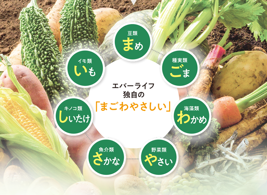 エバーライフ独自の「まごわやさしい」
