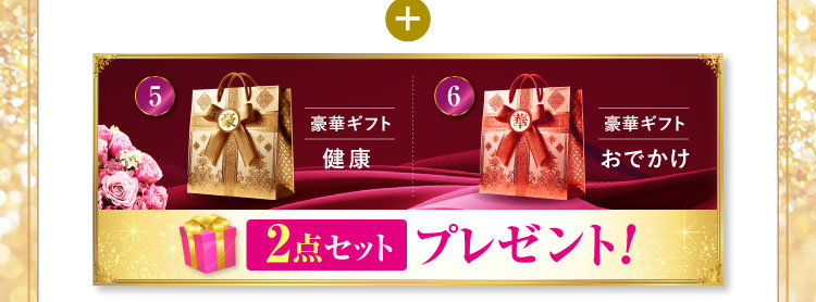 豪華ギフト＜健康＞ 豪華ギフト＜おでかけ＞プレゼント!