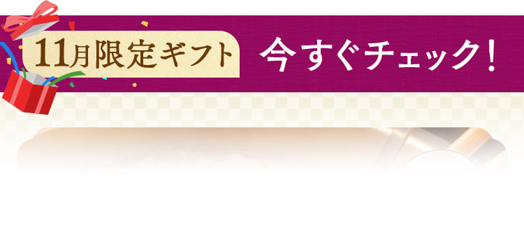 11月限定ギフト今すぐチェック！
