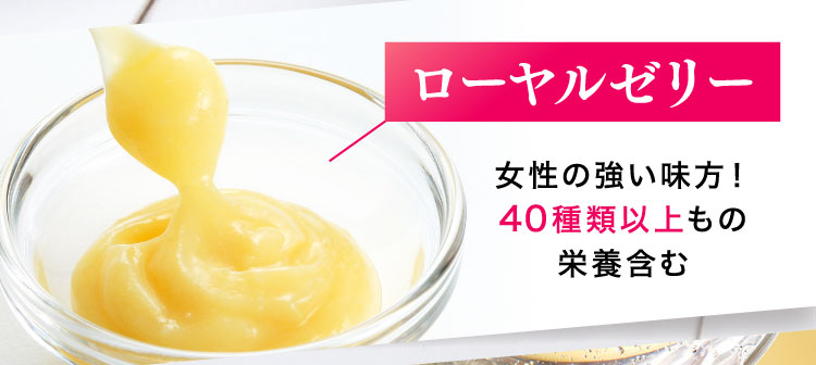 ローヤルゼリー 女性の強い味方！40種類以上もの栄養を含む