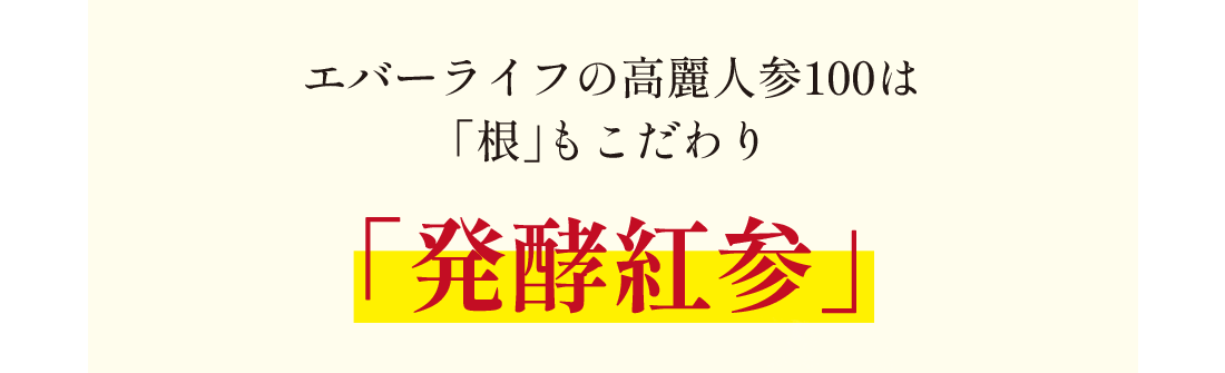 エバーライフの高麗人参100は根もこだわり発酵紅参