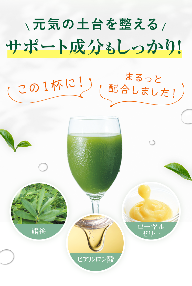 元気の土台を整える サポート成分もしつかり!