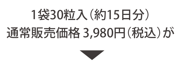 通常価格3980円が