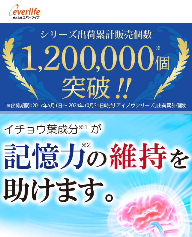 イチョウ葉成分が脳の血流を改善し記憶力の維持を助けます