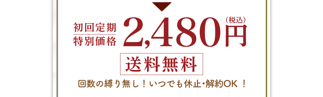 初回定期限定　特別価格　1,980円（税込）送料無料