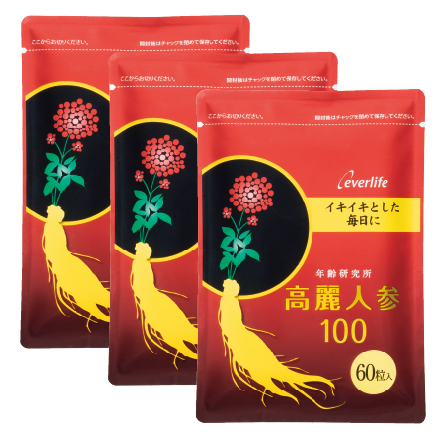高麗人参100アルミ60粒　3袋セット　｜【エバーライフ公式】通販サイト image number 0
