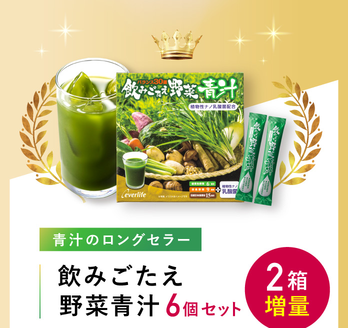青汁のロングセラー 飲みごたえ野菜青汁6個セット 2箱増量