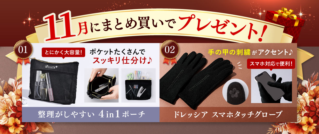 まとめ買いセットご購入で11月に欲しいギフト付き!