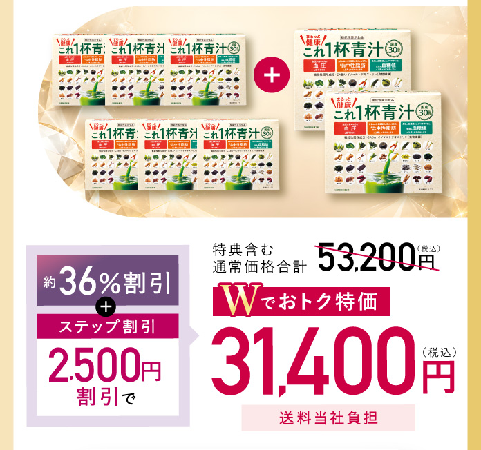 約36%割引 ステップ割引2,500円割引で、Wでおトク特価31,400円送料当社負担
